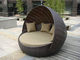 Indoor Office / Home Resin Wicker Daybed With Aluminium Frame