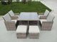 PE Wicker 8 Seater Sofa Set With Square Table Outdoor Rattan Cube Sets